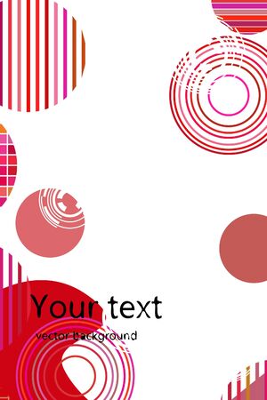 Vector line circles abstract geometric elements. Vector business background, cover, brochure, flyer.のイラスト素材