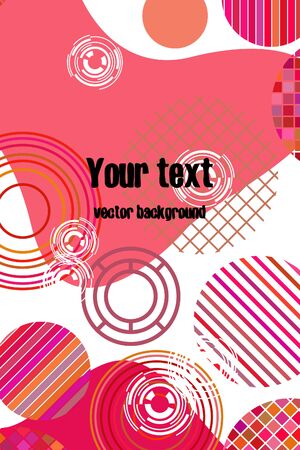 Vector line circles abstract geometric elements. Vector business background, cover, brochure, flyer.のイラスト素材