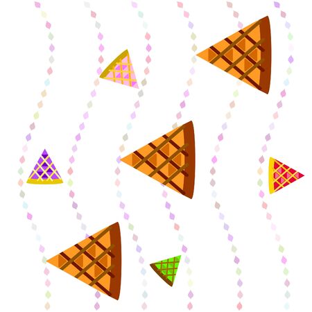 Vector homemade fruit and berry pie for christmas, thanksgiving and all kinds of holidays. Top view of baked cake.のイラスト素材