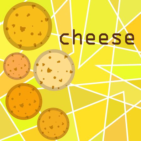 Cheese vector, appetizing cheese background, dairy product.のイラスト素材