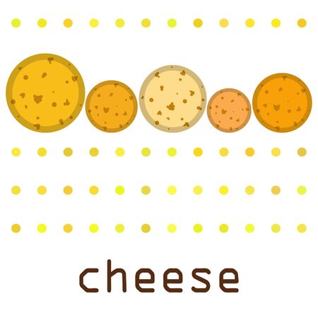 Cheese vector, appetizing cheese background, dairy product.のイラスト素材