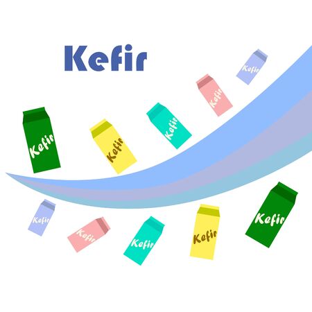 Sweet cartoon ice cream. Vector colorful ice creamsのイラスト素材