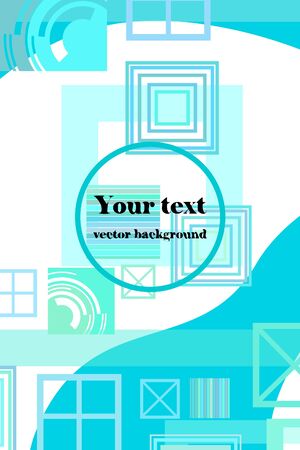 business brochure flyer design template vector geometric square abstract background.のイラスト素材