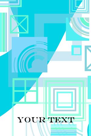 business brochure flyer design template vector geometric square abstract background.のイラスト素材