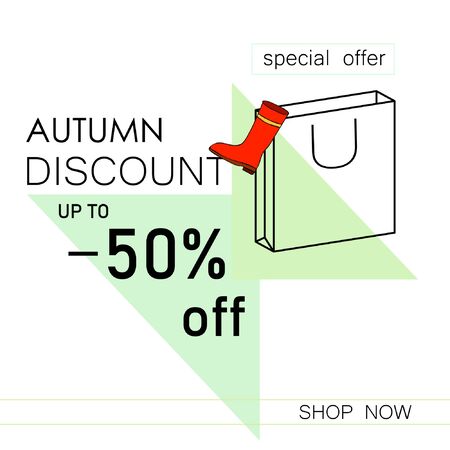 Autumn Big sale vector background with leaves. Vector illustration Eps10.のイラスト素材