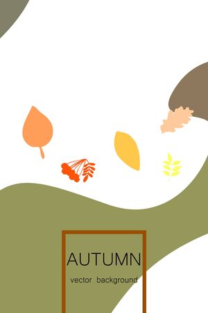 Vector background with red, orange, brown and yellow falling autumn leaves.のイラスト素材