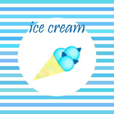 Sweet cartoon ice cream. Vector colorful ice creamsのイラスト素材