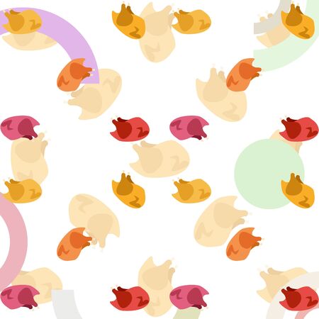 Chicken meat cartoon vector illustration food background.のイラスト素材