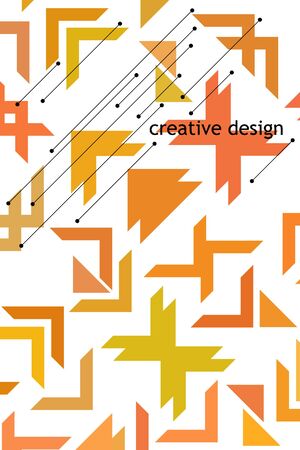 Abstract geometric element in futuristic style . Useful for prints and posters.のイラスト素材