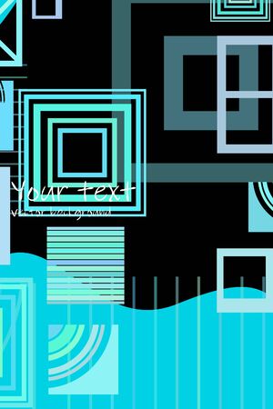 business brochure flyer design template vector geometric square abstract background.のイラスト素材