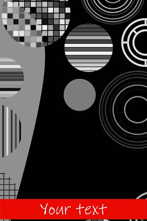 Creative geometric wallpaper. Trendy circle shapes composition. Eps10 vector.のイラスト素材