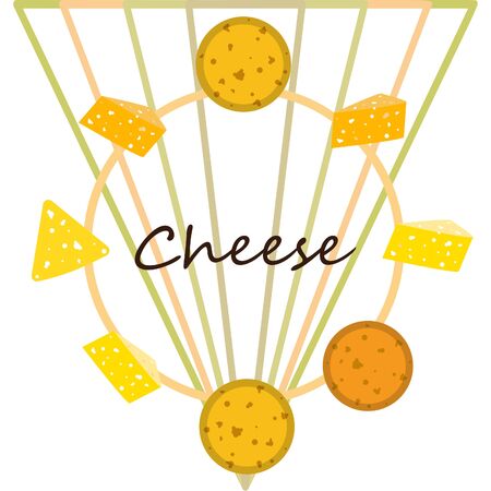 Cheese vector, appetizing cheese background, dairy product.