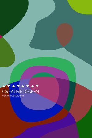 Abstract color modern geometric spots, vector background.のイラスト素材