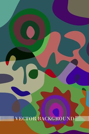 Abstract color modern geometric spots, vector background.のイラスト素材
