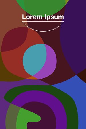 Abstract color modern geometric spots, vector background.のイラスト素材