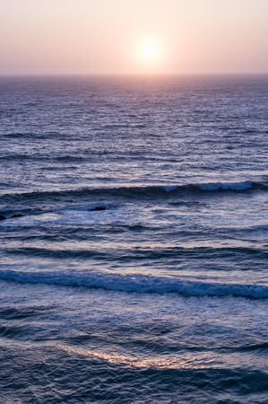 Oceanview from Plaskett Creek in Big Sur, CA at sunsetの写真素材