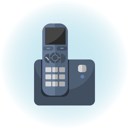 Flat design wireless phone illustrationのイラスト素材