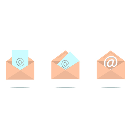 Tree envelope mail icons, vector illustration.のイラスト素材