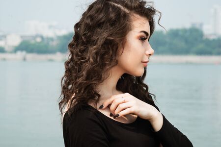 Young female on  beach
