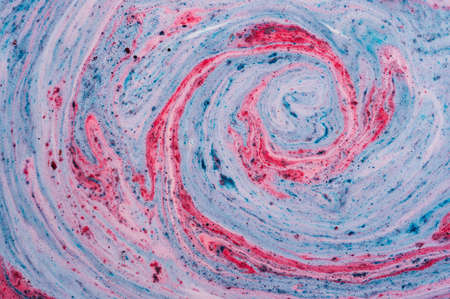 Blue and pink bath bomb swirls textureの写真素材