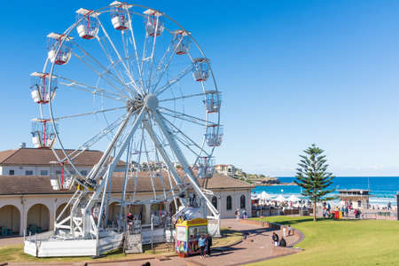 Sydney, Australia - July 18 2019: The 22 metre Bondi Vista ferris wheel is an attraction at the annual Bondi Winter Magic event.のeditorial素材