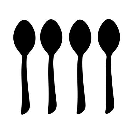 Spoon for serving the table. Vector image.のイラスト素材