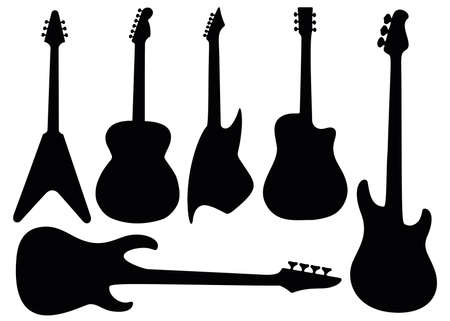 Guitars in the set.のイラスト素材