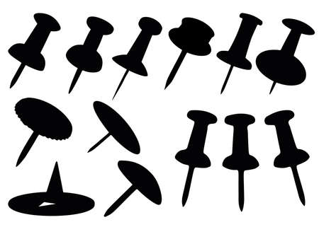 Office buttons and pins for the securities.のイラスト素材