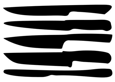 Kitchen knives in the set.のイラスト素材