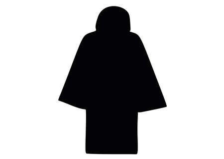 Raincoat from the rain for full with a hood.のイラスト素材