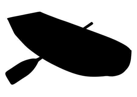 Boat with an oar.のイラスト素材
