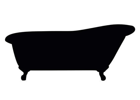 The legged bath is large and wide.のイラスト素材