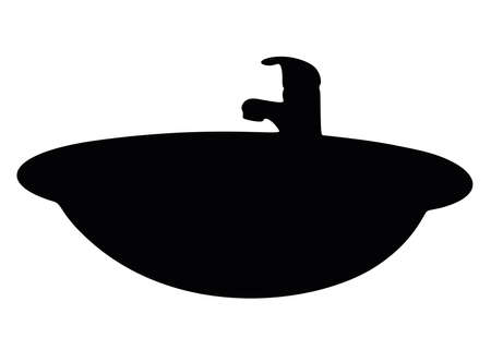 Sink with a tap.のイラスト素材