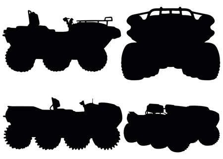 All-terrain vehicles in the set. Vector image.のイラスト素材