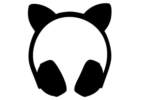 Large earbuds for music.のイラスト素材