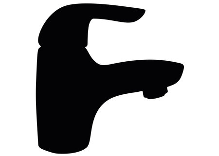 Small basin mixer. Vector image.のイラスト素材