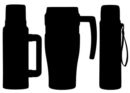 Large bottle with a handle for tea included.のイラスト素材