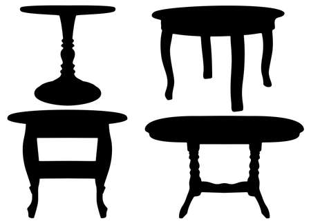 Round table for kitchen or living room set.のイラスト素材