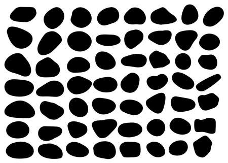 Stones in the form of spots in the set.のイラスト素材