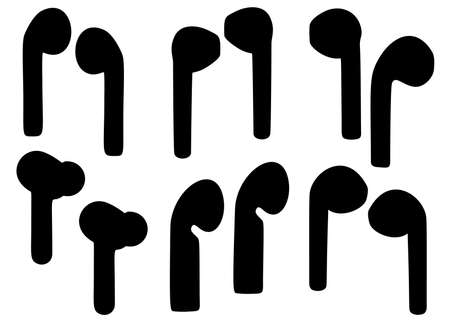 Small wireless headphones included.のイラスト素材