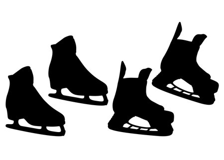 Ice skates included. Vector image.のイラスト素材