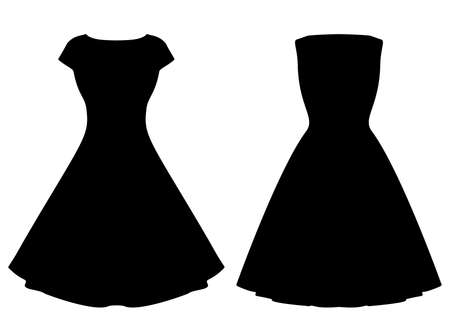 Womens evening dresses in a set.のイラスト素材