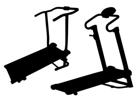Treadmills in a set. Vector image.のイラスト素材