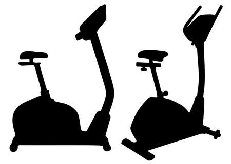 Sports exercise bikes included. Vector image.のイラスト素材