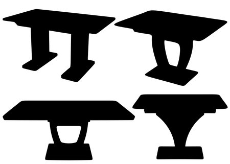 Kitchen tables included. Dining furniture for the kitchen.のイラスト素材