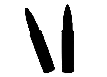 Combat bullet for weapons. Vector image.のイラスト素材