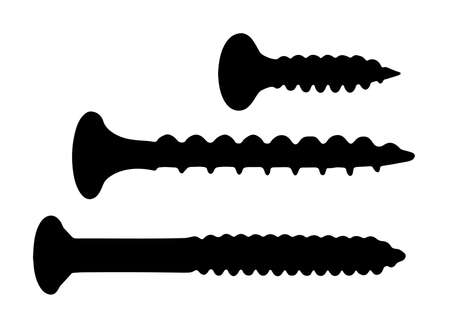 The screw is large and small in the set. Vector image.のイラスト素材