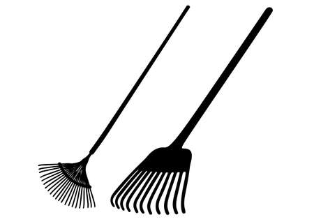 Garden big rake. Vector image.のイラスト素材