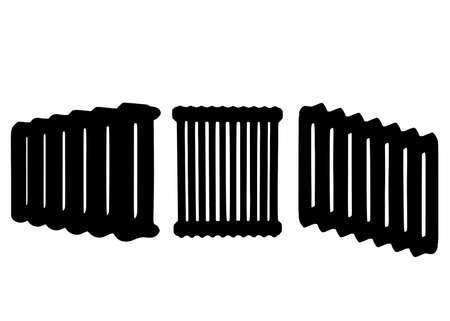 Heating radiators. Vector image.のイラスト素材