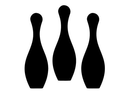 Bowling pins. Vector image.のイラスト素材